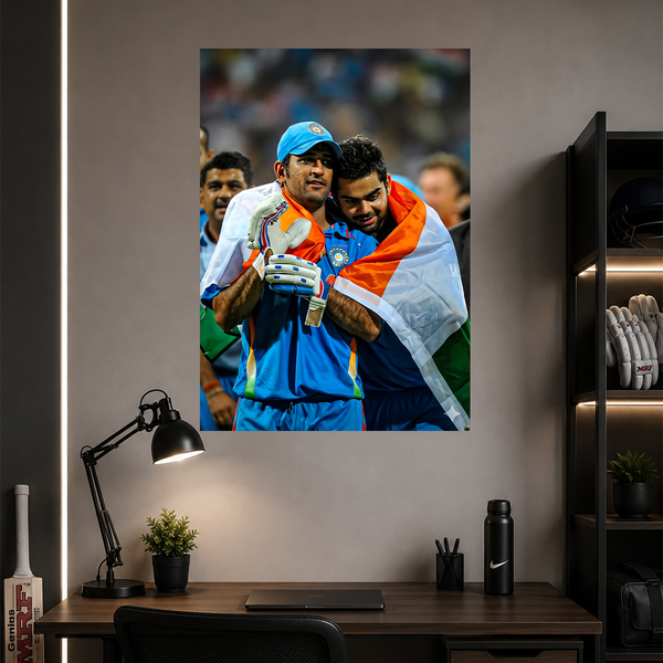 MS Dhoni X Virat Kohli | Cricket | Poster