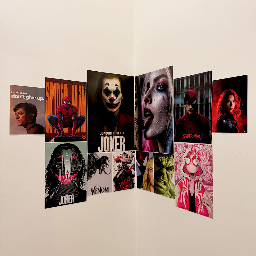 Marvel X DC Superhero Wall Set - 12 Posters