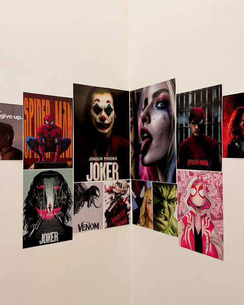 Marvel X DC Superhero Wall Set - 12 Posters