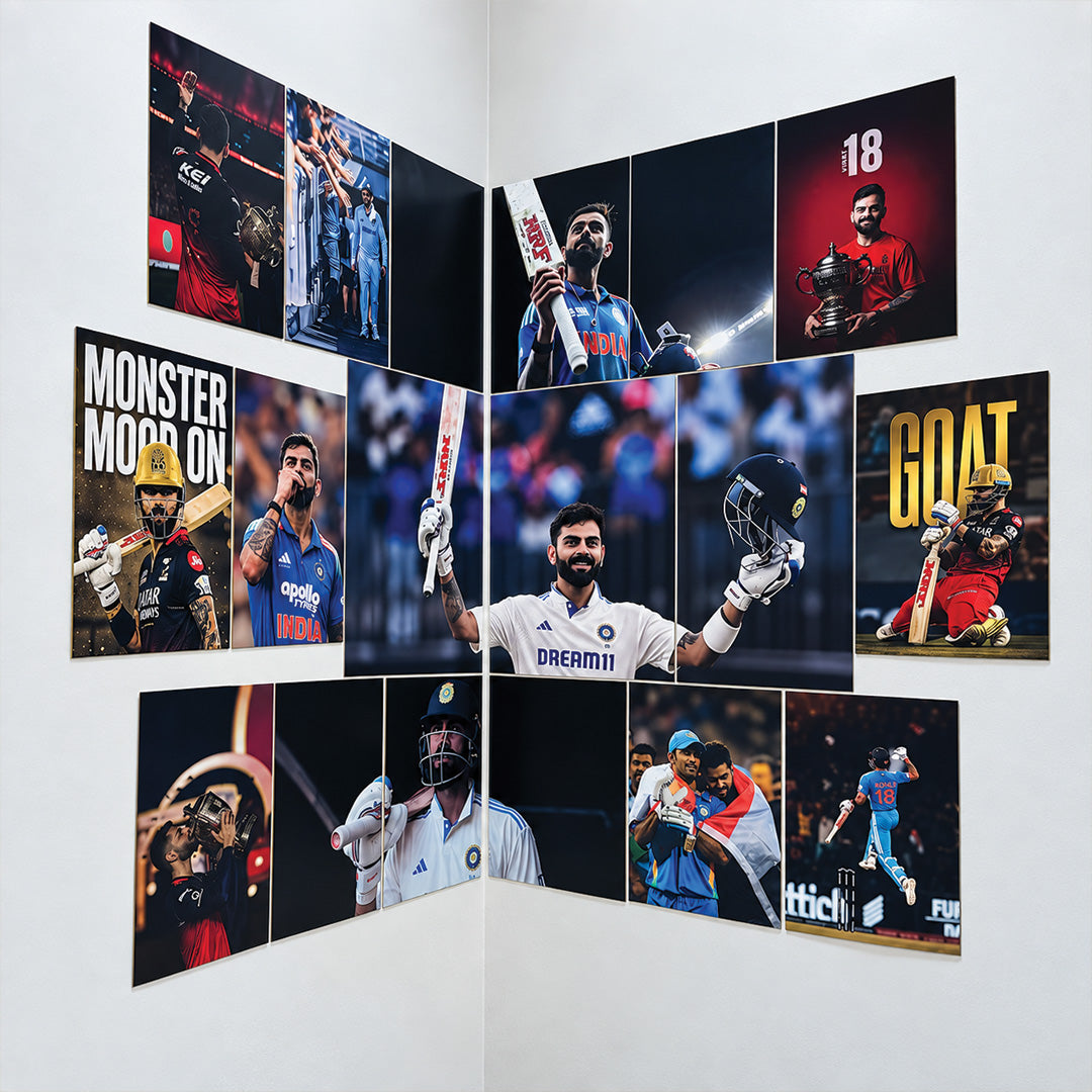 The King Kohli Wall Set - 18 Posters