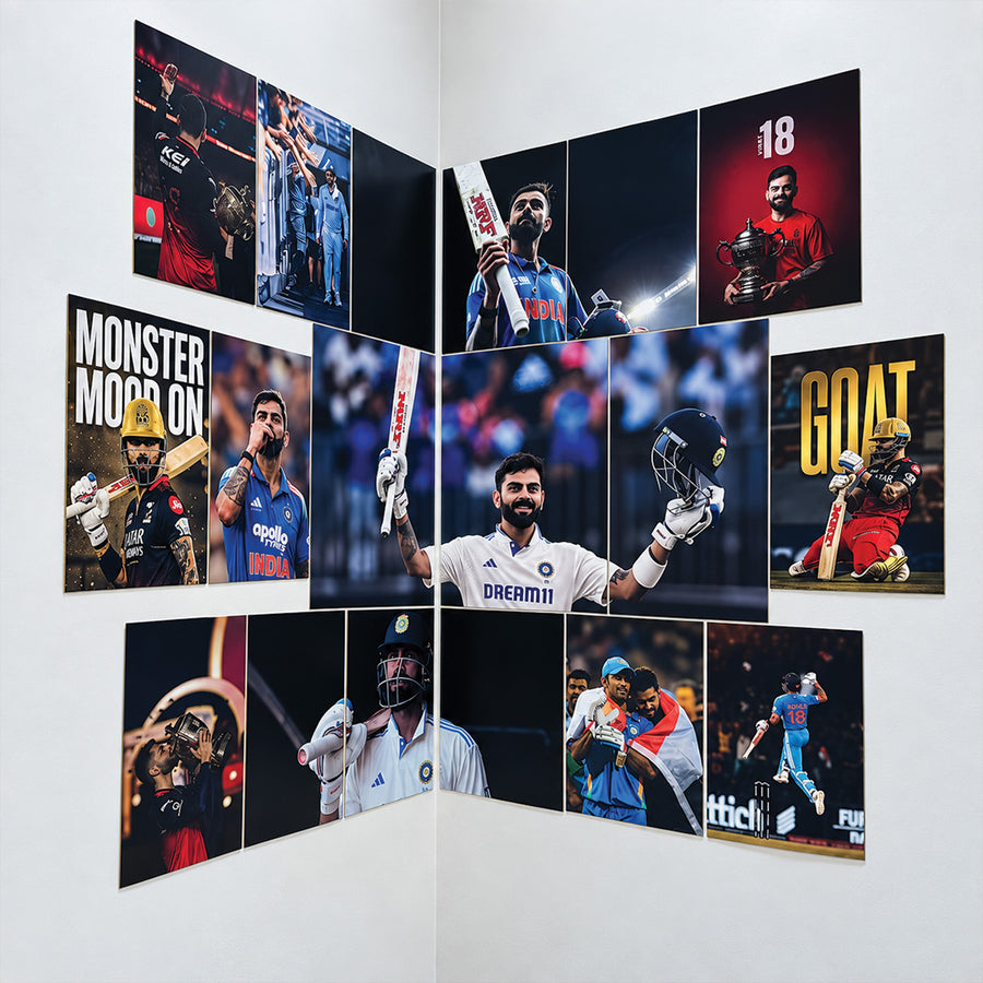 The King Kohli Wall Set - 18 Posters