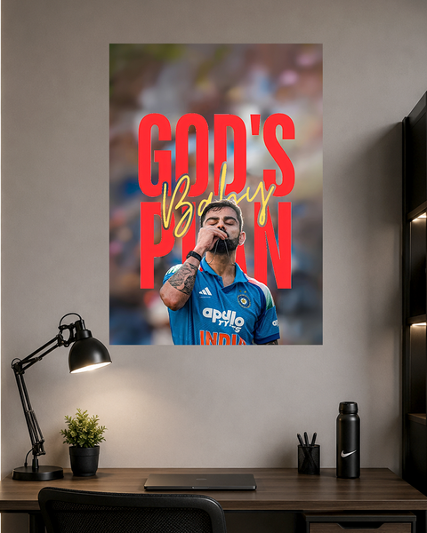 Virat Kohli | God's Plan | Cricket | Poster | CM63