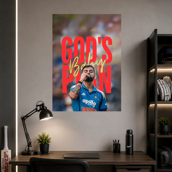 Virat Kohli | God's Plan | Cricket | Poster | CM63