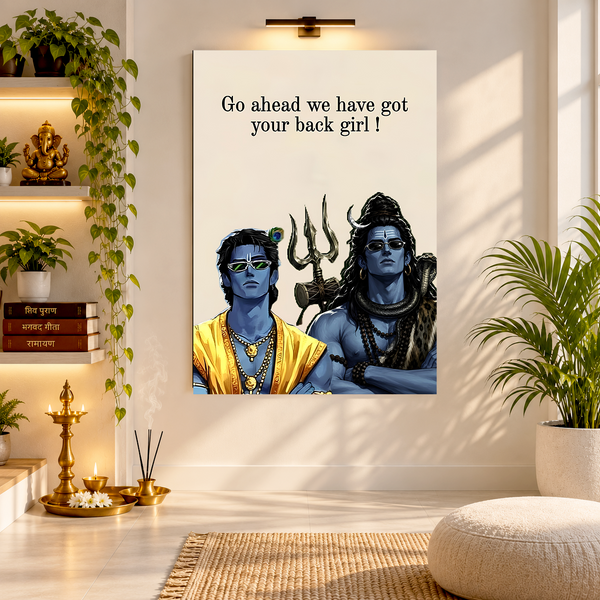 Lord Shiva X Lord Krishna | Devotional | Poster | D33