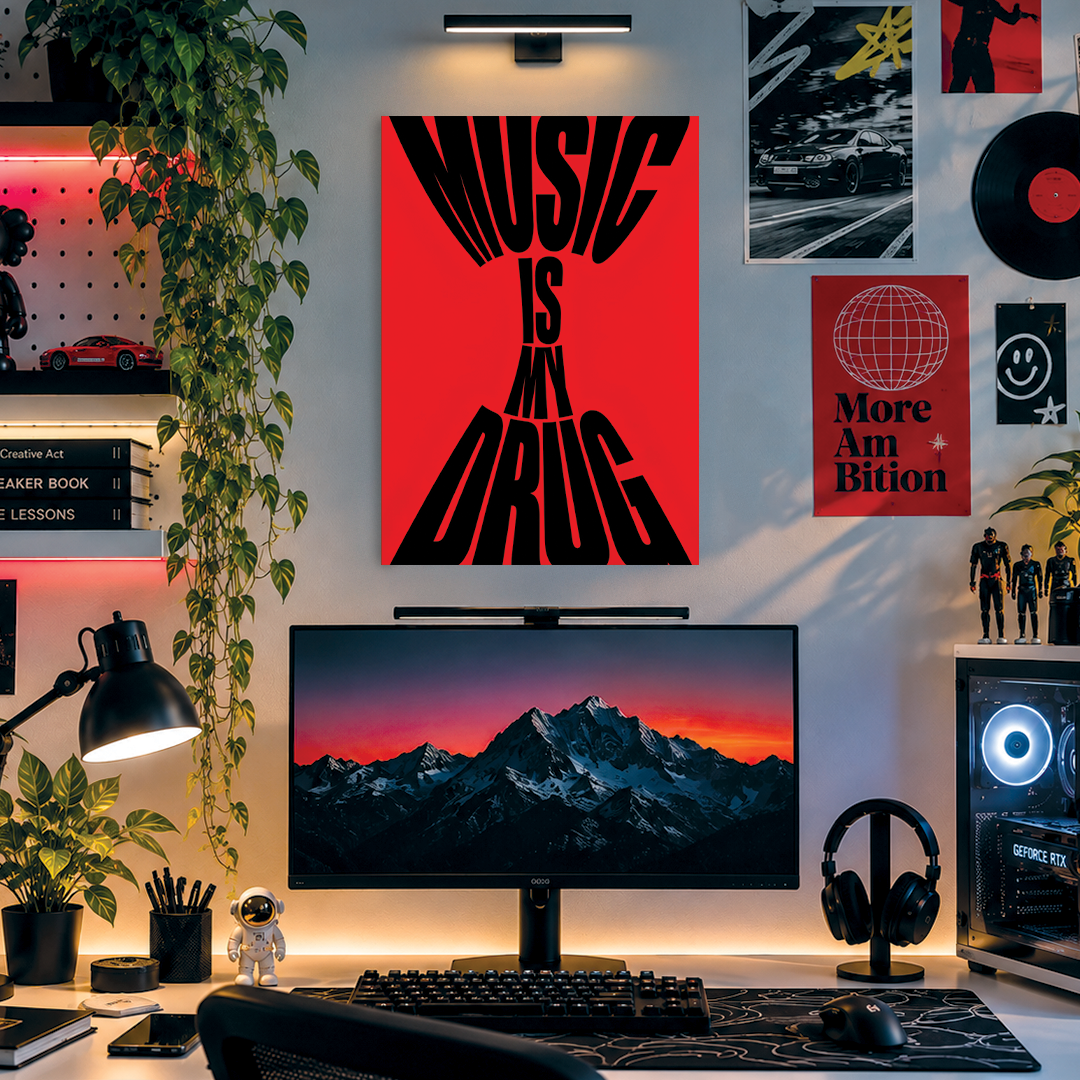 Music is my drug | Funky Posters | fm29