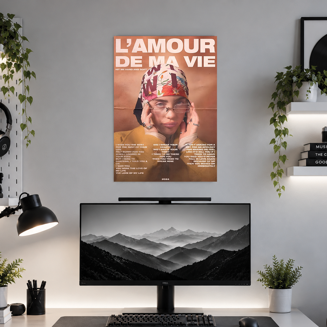 L’AMOUR DE MA VIE | Billie Eilish | Music | Poster | MC57