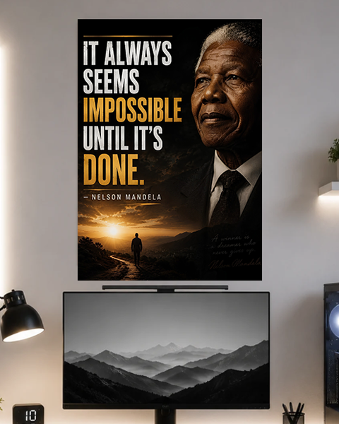 Impossible Until It's Done | Motivation | Poster | MM32