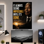 Impossible Until It's Done | Motivation | Poster | MM32