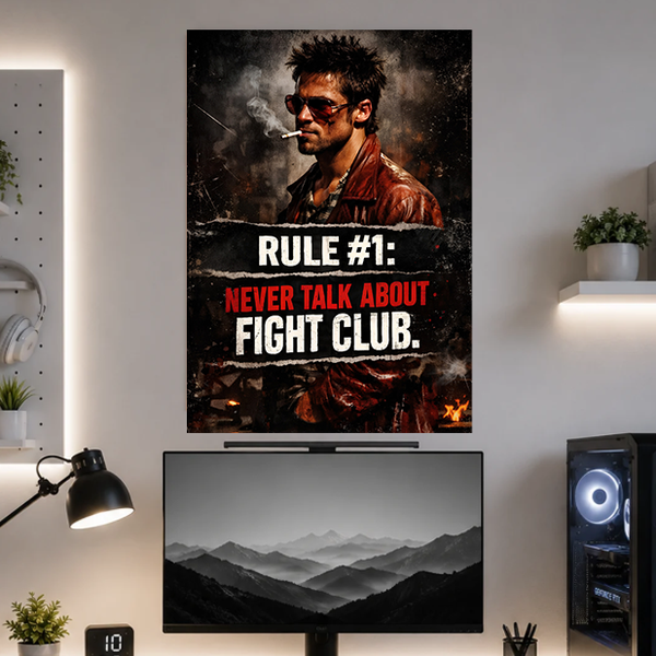 Never Talk About Fight Club | Fight Club | Motivation | Poster | MM33