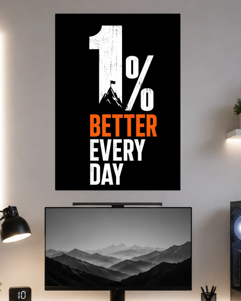 1% Better Everyday| Motivation | Poster | MM50