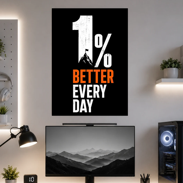 1% Better Everyday| Motivation | Poster | MM50